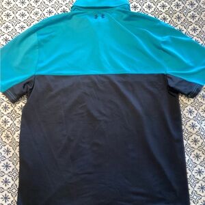 Under Armour Men's Teal and Navy Short Sleeve Tee